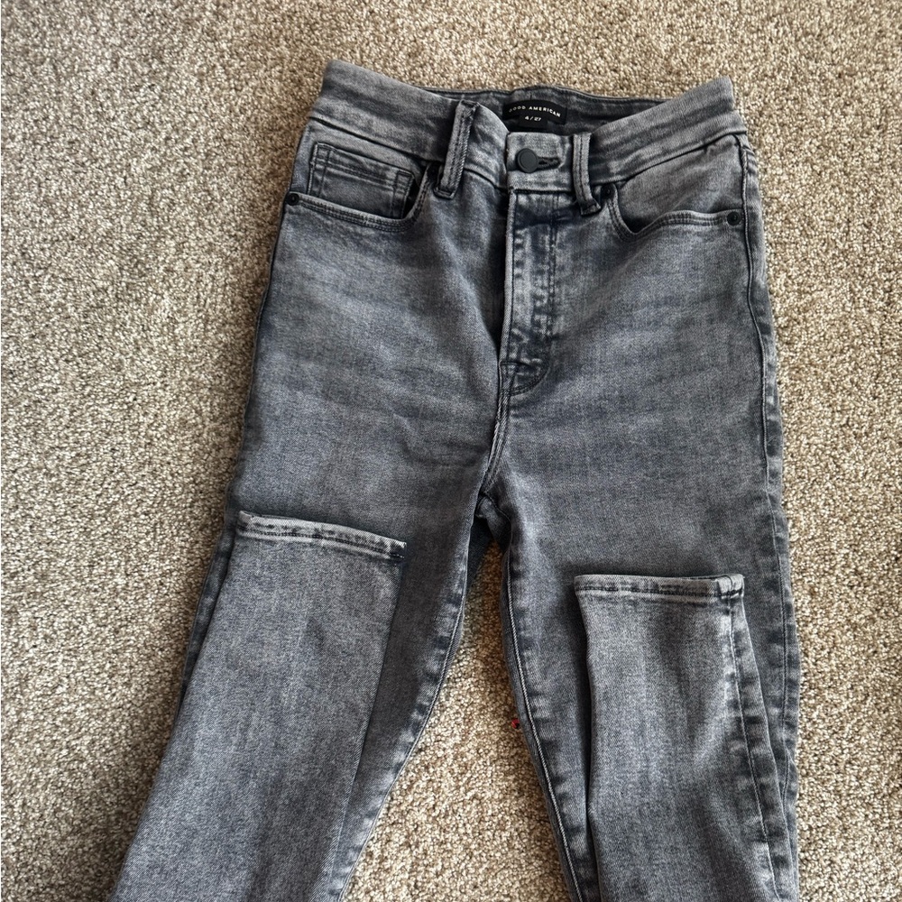 Good American Grey/Black Jeans NWOT